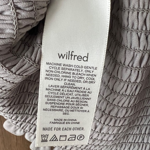 Aritzia Wilfred Ballet Smocked Camisole Tank Top Basalt Grey/Poetic Pink Size M - Picture 5 of 8